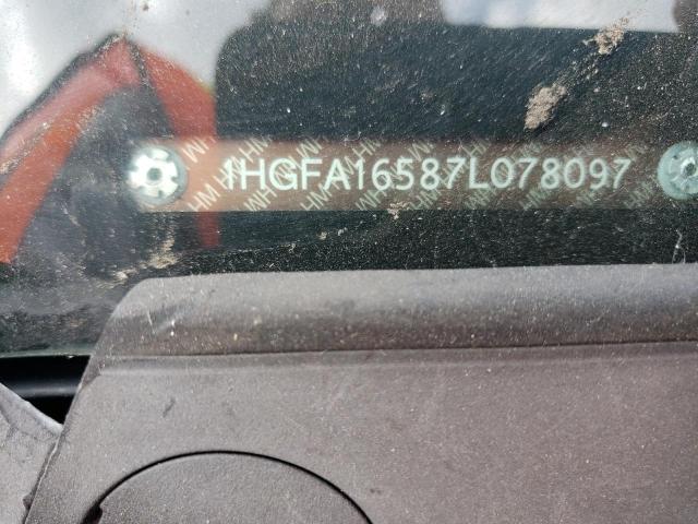1HGFA16587L078097 Honda Civic Lx 2007. Фото: 9