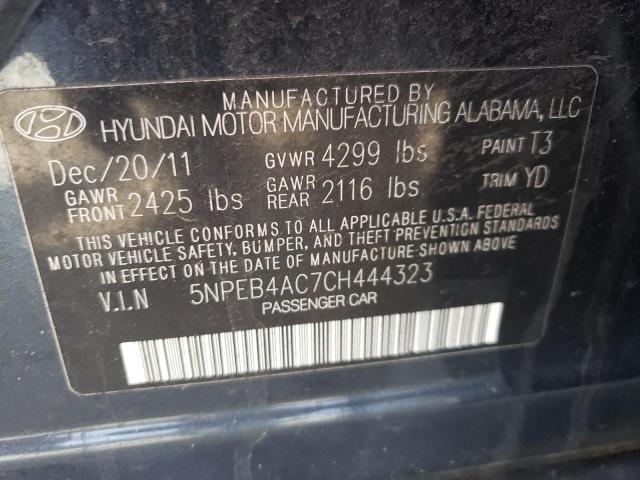 5NPEB4AC7CH444323 Hyundai Sonata Gls 2012. Фото: 9