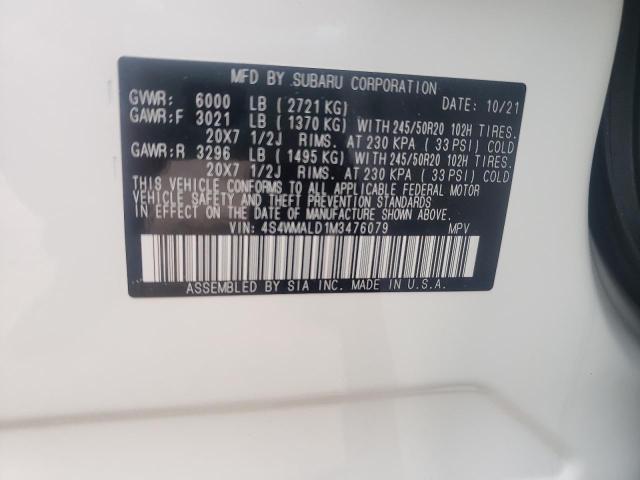 2021 SUBARU ASCENT LIM 4S4WMALD1M3476079