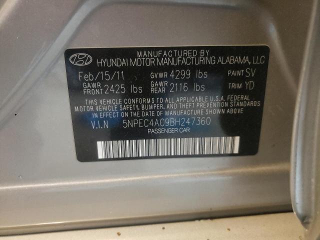 5NPEC4AC9BH247360 Hyundai Sonata Se 2011. Фото: 9