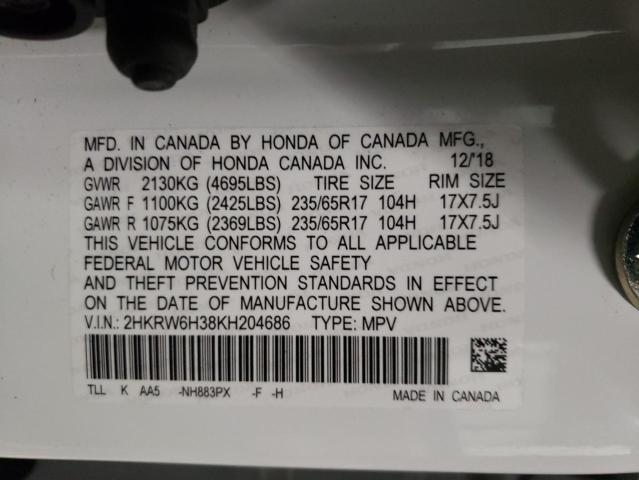 2019 HONDA CR-V 2HKRW6H38KH204686