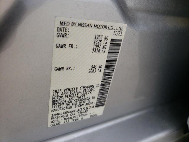 1N4BL4DVXNN305874 Nissan Altima 2022. Фото: 9