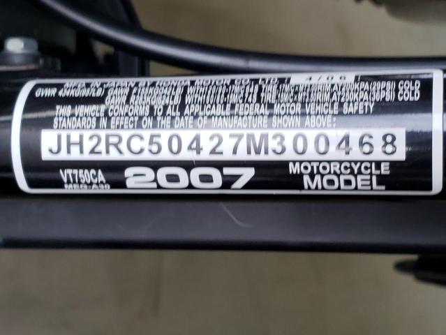 2007 HONDA VT750 JH2RC50427M300468
