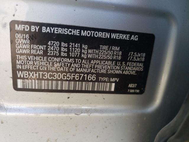 2016 BMW X1 XDRIVE2 WBXHT3C30G5F67166