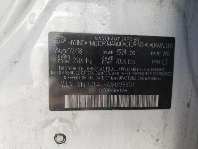 5NPD84LF7JH399303 Hyundai Elantra Se 2018. Фото: 9
