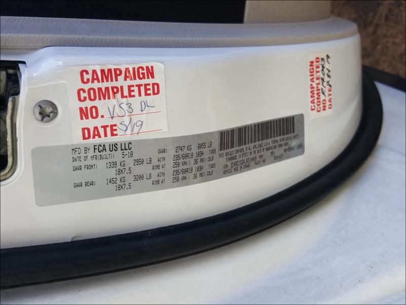 2018 CHRYSLER PACIFICA L 2C4RC1GG4JR314409