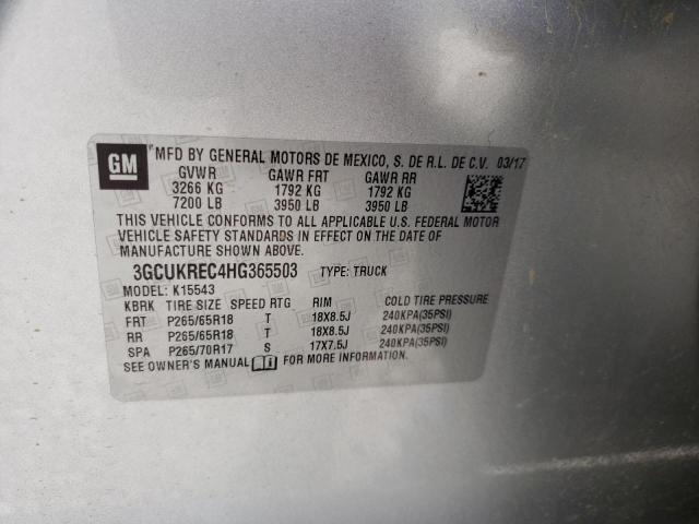 2017 CHEVROLET SILVRK1500 3GCUKREC4HG365503