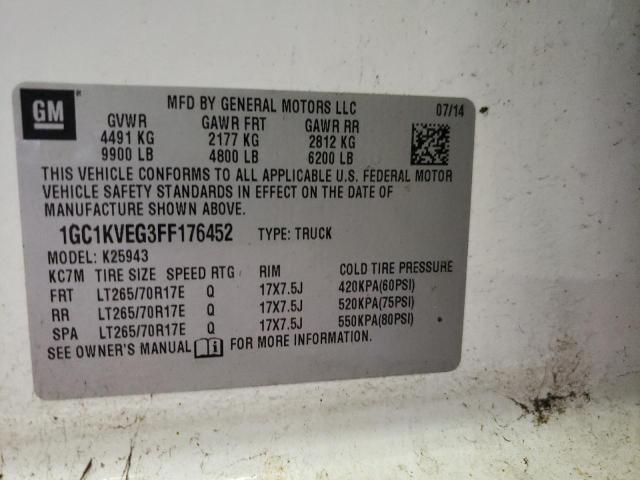 2015 CHEVROLET 2500 HD 1GC1KVEG3FF176452