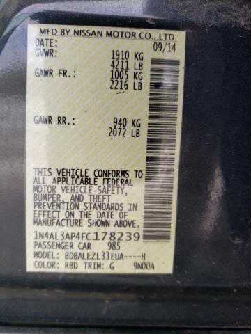 2015 NISSAN ALTIMA 2.5 1N4AL3AP4FC178239
