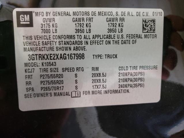 3GTRKXE2XAG167998 Gmc Sierra K15 2010. Фото: 9