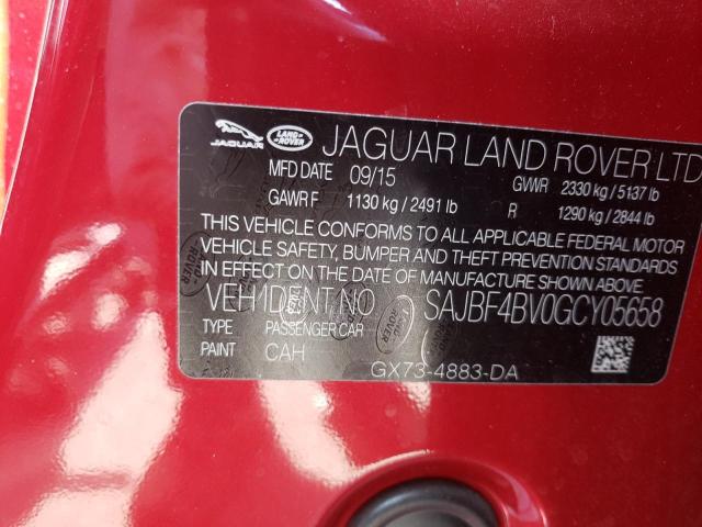 2016 JAGUAR XF R - SPO SAJBF4BV0GCY05658