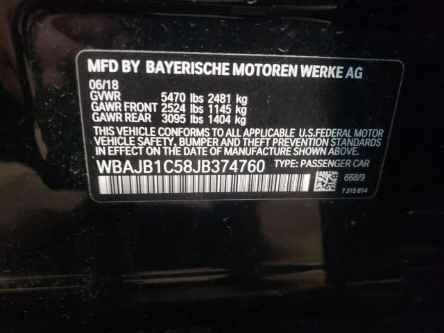2018 BMW 530XE WBAJB1C58JB374760