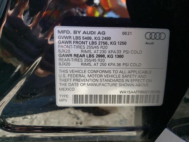 2021 AUDI Q5 SPORTBA WA15AAFY8M2125290