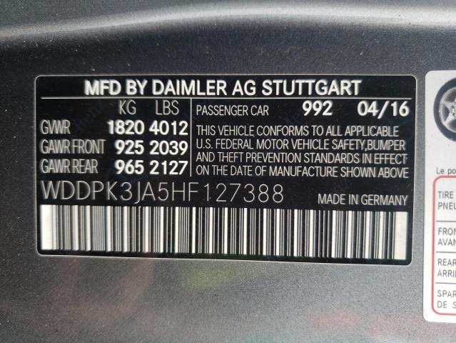 2017 MERCEDES-BENZ SLC 300 WDDPK3JA5HF127388