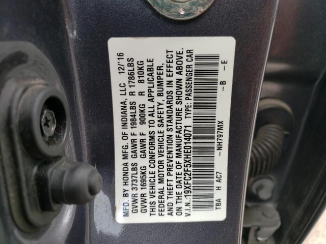 2017 HONDA CIVIC LX 19XFC2F5XHE014071