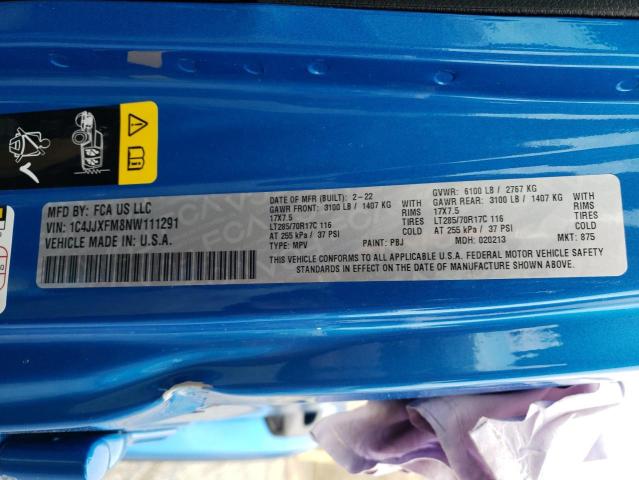 2022 JEEP WRANGLER 1C4JJXFM8NW111291