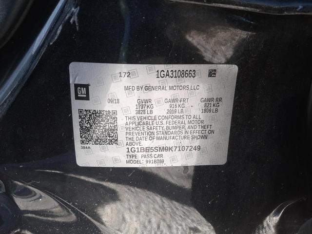 1G1BE5SM9K7107249 Chevrolet Cruze Lt 2019. Фото: 9