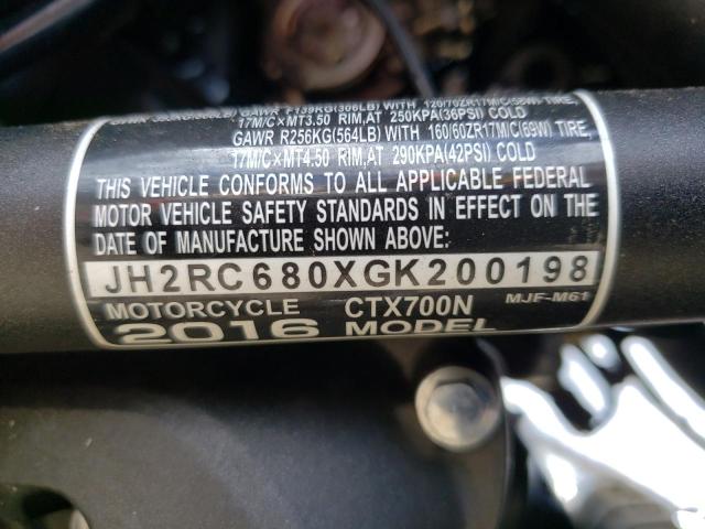 2016 HONDA CTX700 N JH2RC680XGK200198
