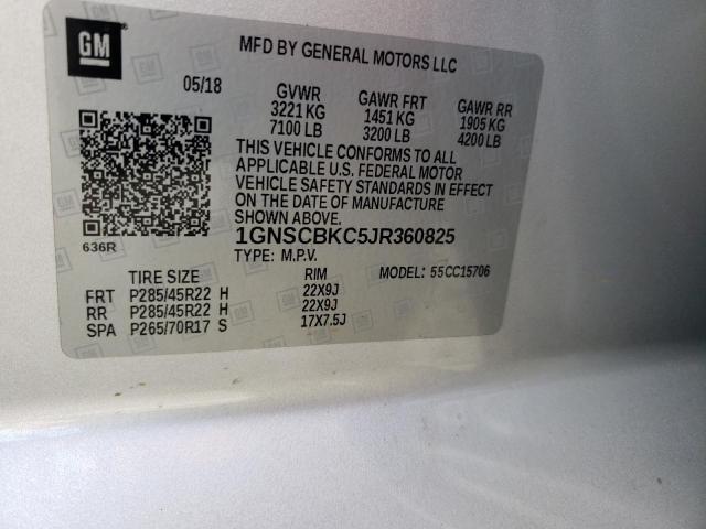 2018 CHEVROLET TAHOE LT 1GNSCBKC5JR360825