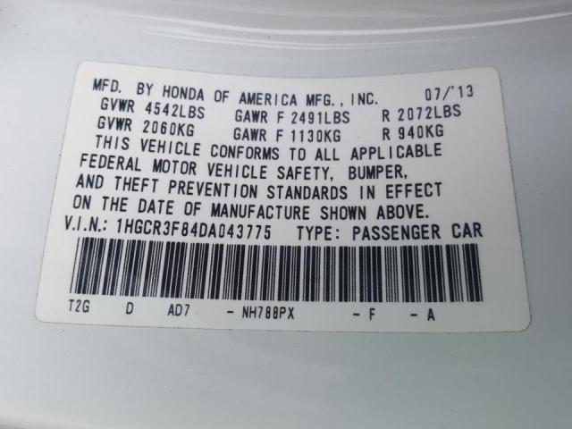 2013 HONDA ACCORD EXL - 1HGCR3F84DA043775