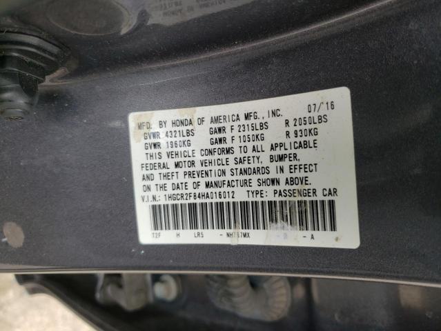 2017 HONDA ACCORD EXL 1HGCR2F84HA016012