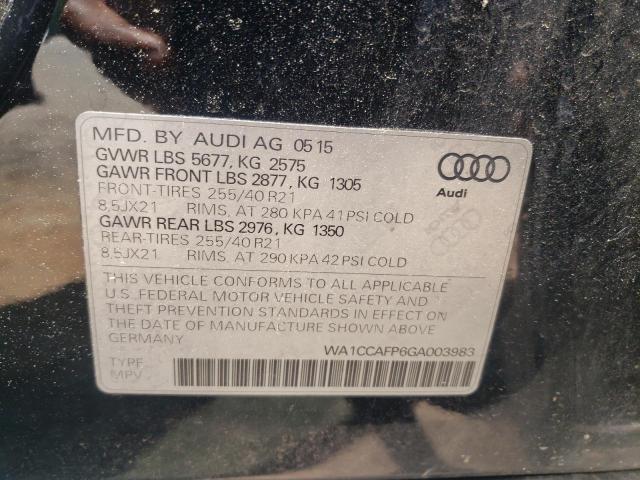 2016 AUDI SQ5 PREMIU WA1CCAFP6GA003983