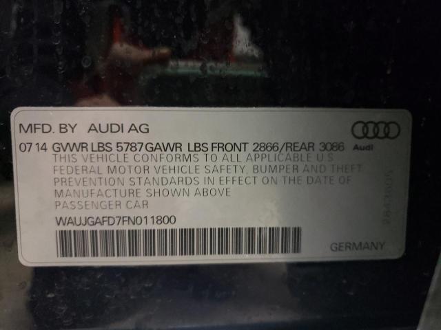 2015 AUDI A8 QUATTRO WAUJGAFD7FN011800