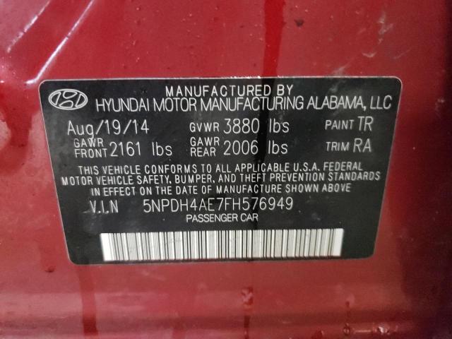 2015 HYUNDAI ELANTRA SE 5NPDH4AE7FH576949