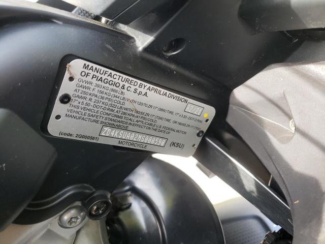 2021 APRILIA RS ZD4KSUA02MS000590