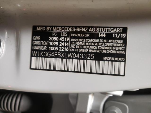 2020 MERCEDES-BENZ A 220 4MAT W1K3G4FBXLW043325