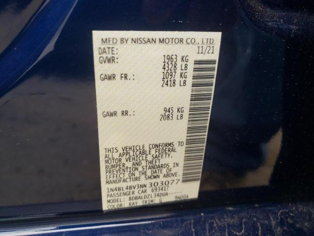 1N4BL4BV3NN303077 Nissan Altima 2022. Фото: 9