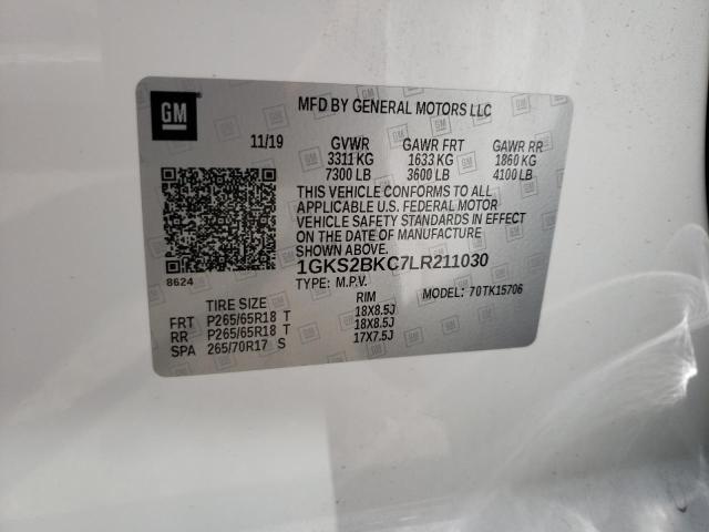 1GKS2BKC7LR211030 Gmc Yukon Slt 2020. Фото: 9