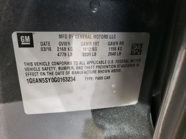 2016 CADILLAC ATS-V 1G6AN5SY0G0163234