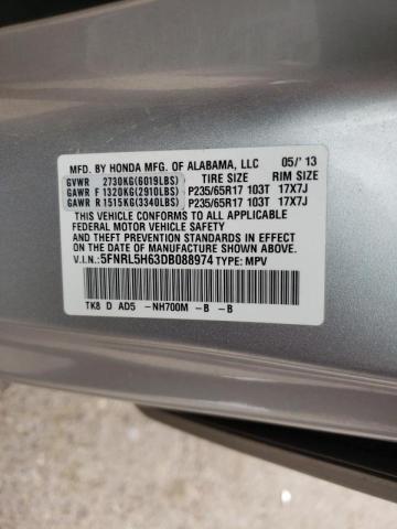 VIN 5FNRL5H63DB088974 2013 HONDA ODYSSEY no.10