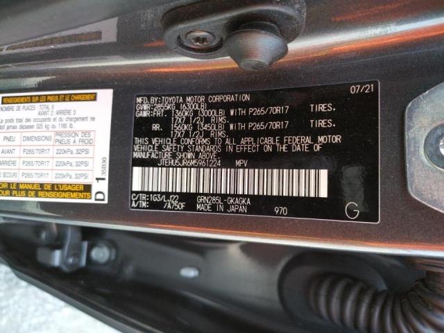 2021 TOYOTA 4RUNNER VE JTEHU5JR6M5961224