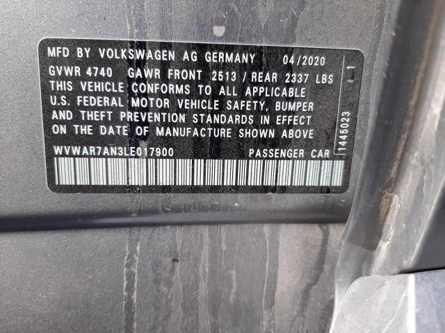 2020 VOLKSWAGEN ARTEON SE WVWAR7AN3LE017900