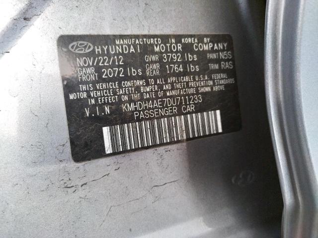 KMHDH4AE7DU711233 Hyundai Elantra Gl 2013. Фото: 9