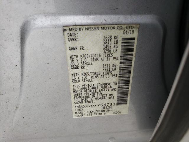 2019 NISSAN FRONTIER S 1N6AD0EVXKN764731