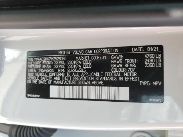 2021 VOLVO XC40 T4 MO YV4AC2HK7M2526050