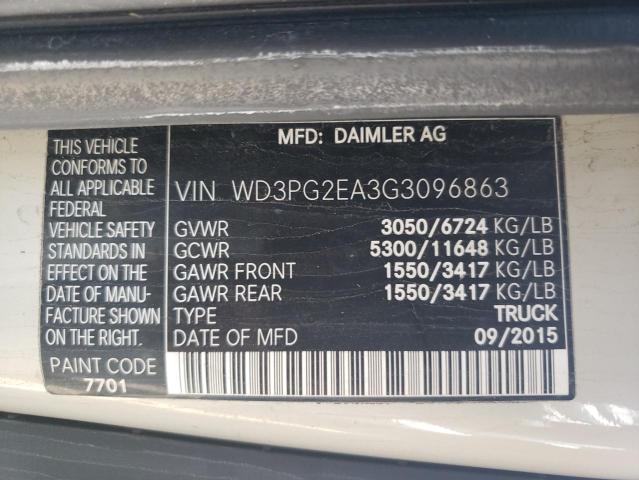 2016 MERCEDES-BENZ METRIS WD3PG2EA3G3096863
