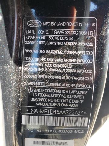 SALMF1D45AA322737 Land Rover Range Rove 2010. Фото: 9