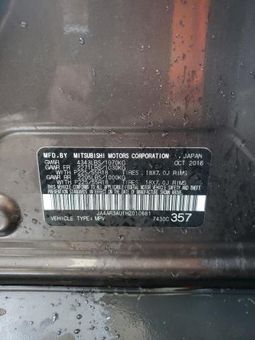 2017 MITSUBISHI OUTLANDER JA4AR3AU1HZ010681