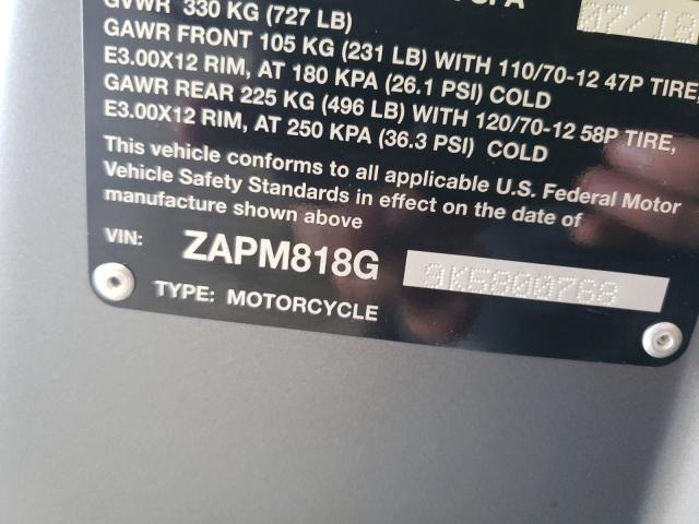 2019 VESPA SPRINT ZAPM818G9K5800768