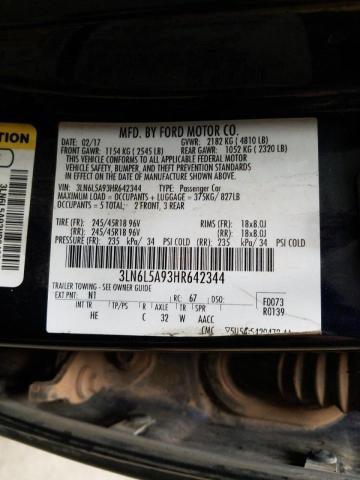 2017 LINCOLN MKZ PREMIE 3LN6L5A93HR642344