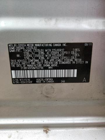 2T3BF4DV5BW152746 Toyota Rav4 2011. Фото: 9
