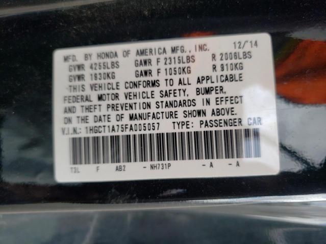 2015 HONDA ACCORD EX 1HGCT1A75FA005057