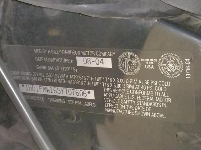 2005 HARLEY-DAVIDSON FLHTPI 1HD1FMW165Y707606