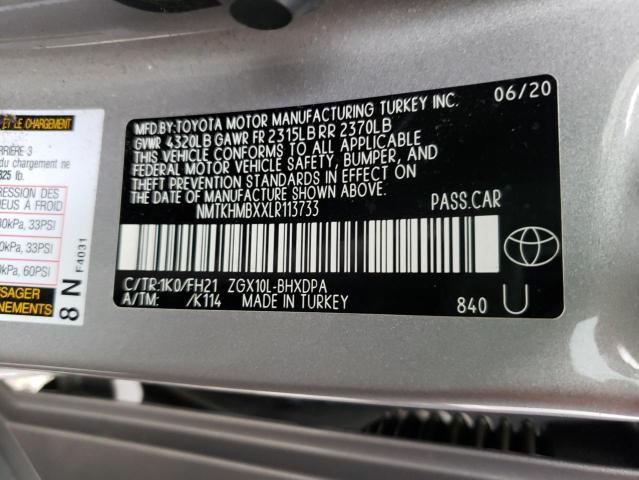 2020 TOYOTA C-HR XLE NMTKHMBXXLR113733