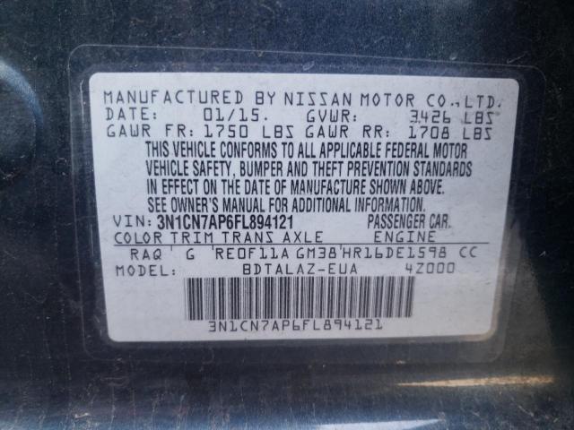 2015 NISSAN VERSA 3N1CN7AP6FL894121