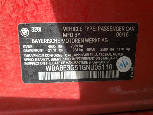 2016 BMW 328 XI SUL WBA8E3G51GNU05110